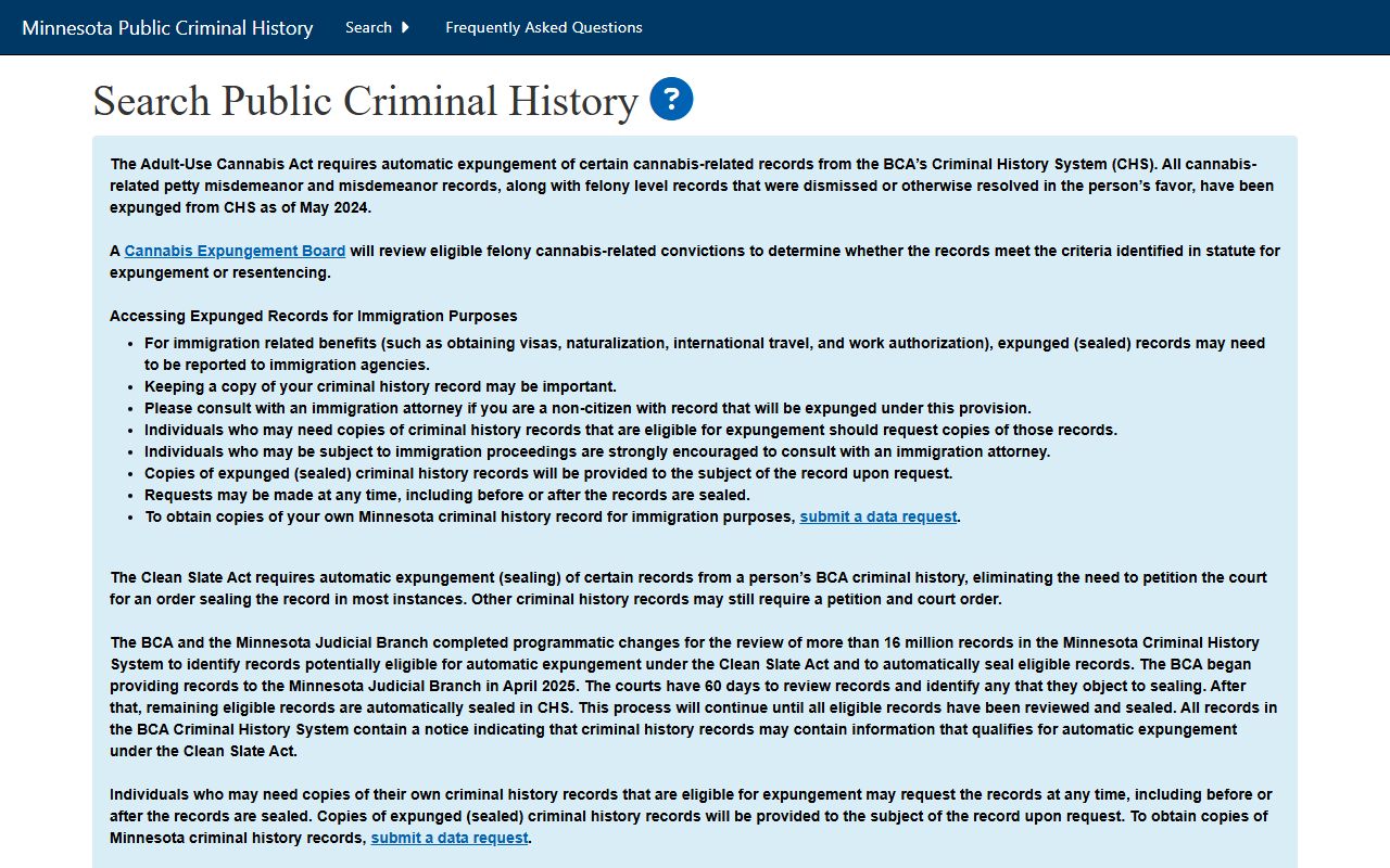 Nicollet County arrest court records BCA criminal history search